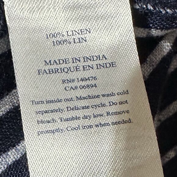 Faherty Women’s Blue Margarita Strapless 100% Linen Maxi Dress Size S Small - Picture 7 of 10